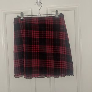 Plaid mini skirt